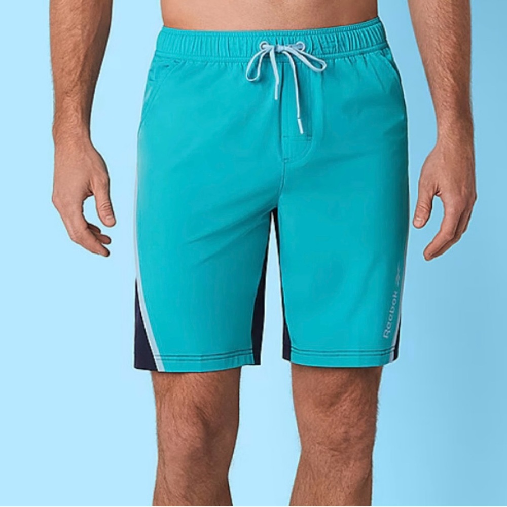 NWT Reebok Men’s B&T 9” Quick Dry Swim Trunks